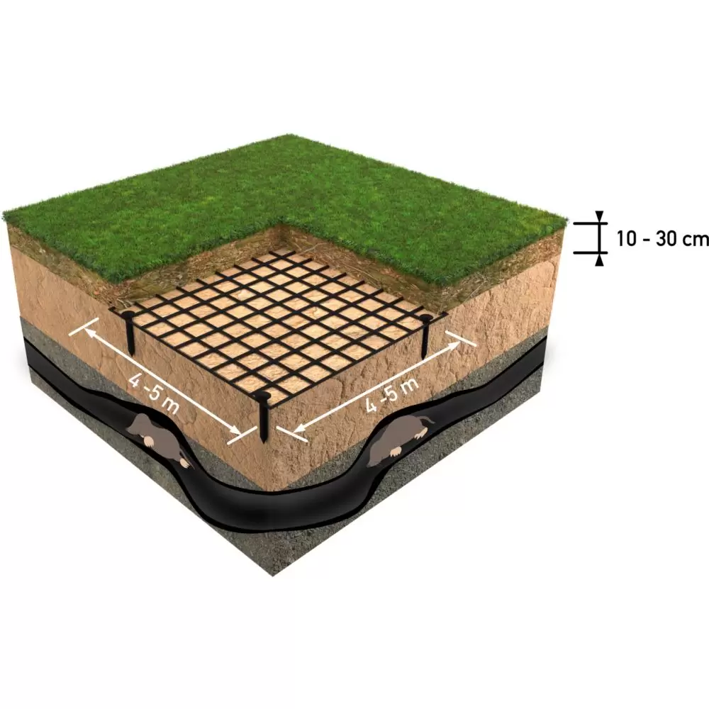 Siatka Na Krety Nornice Pod Trawnik 40g/m² 2x20m - obrazek 6