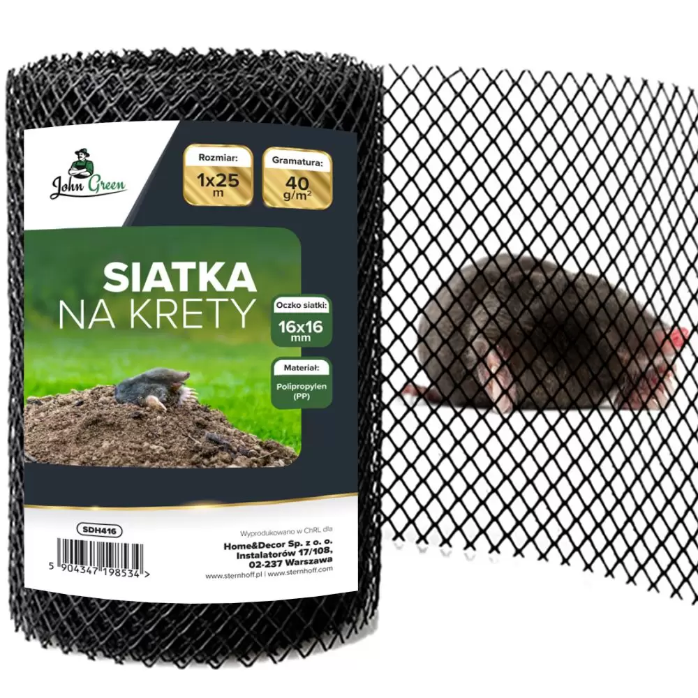Siatka Na Krety Nornice Pod Trawnik 40g/m² 1x25m