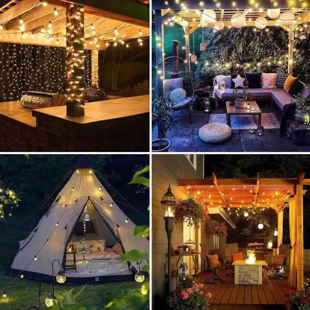 Girlanda Ogrodowa Świetlna 20m Żarówki E27 - obrazek 6