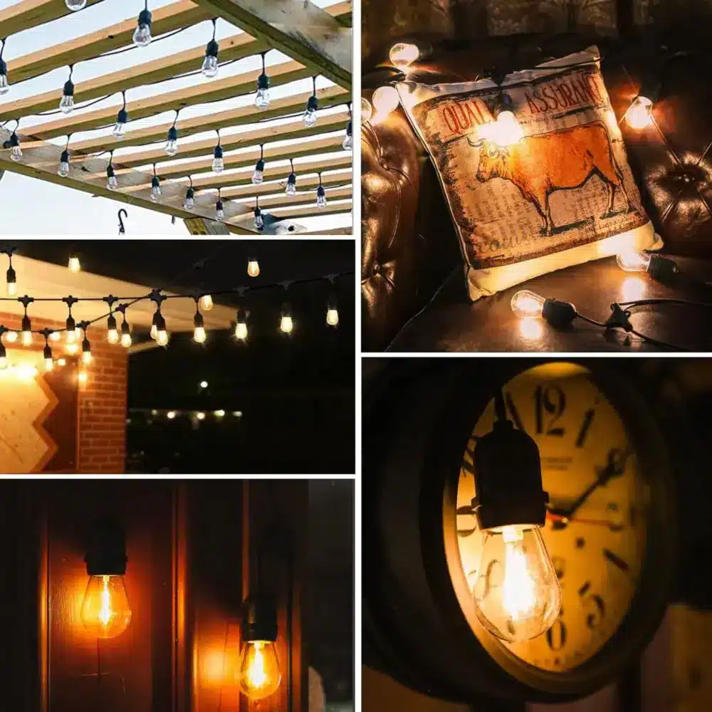 Girlanda Ogrodowa Świetlna 20m Żarówki E27 - obrazek 7