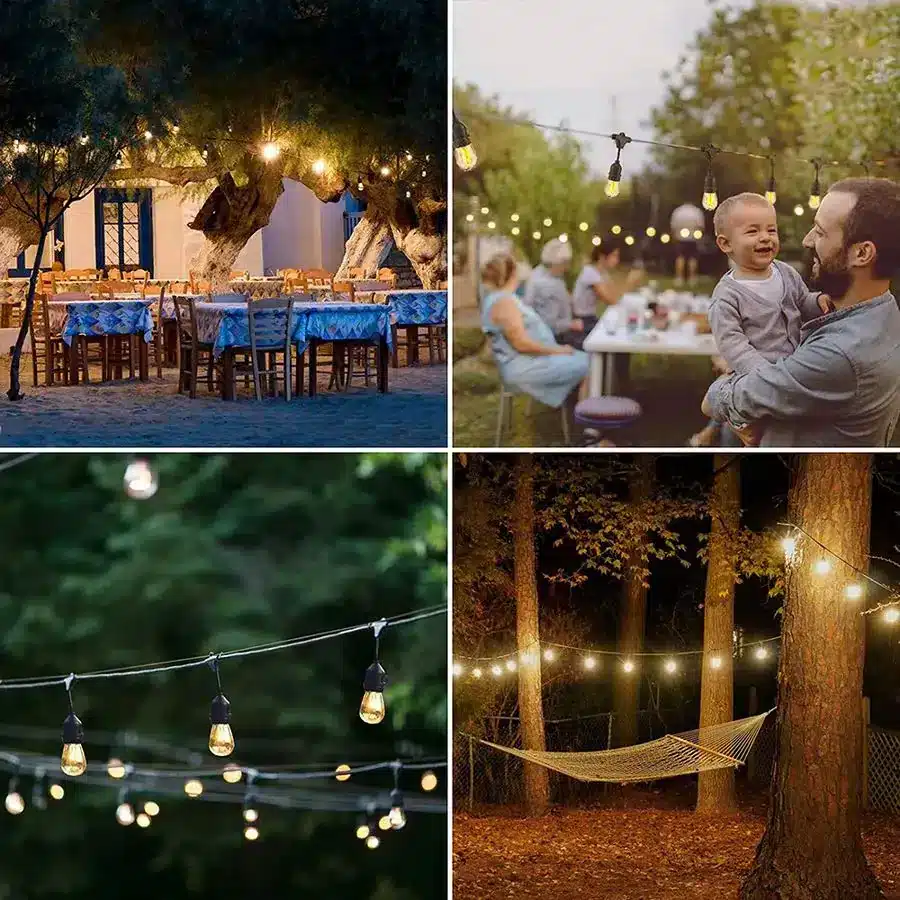 Girlanda Ogrodowa Świetlna 20m Żarówki E27 - obrazek 8