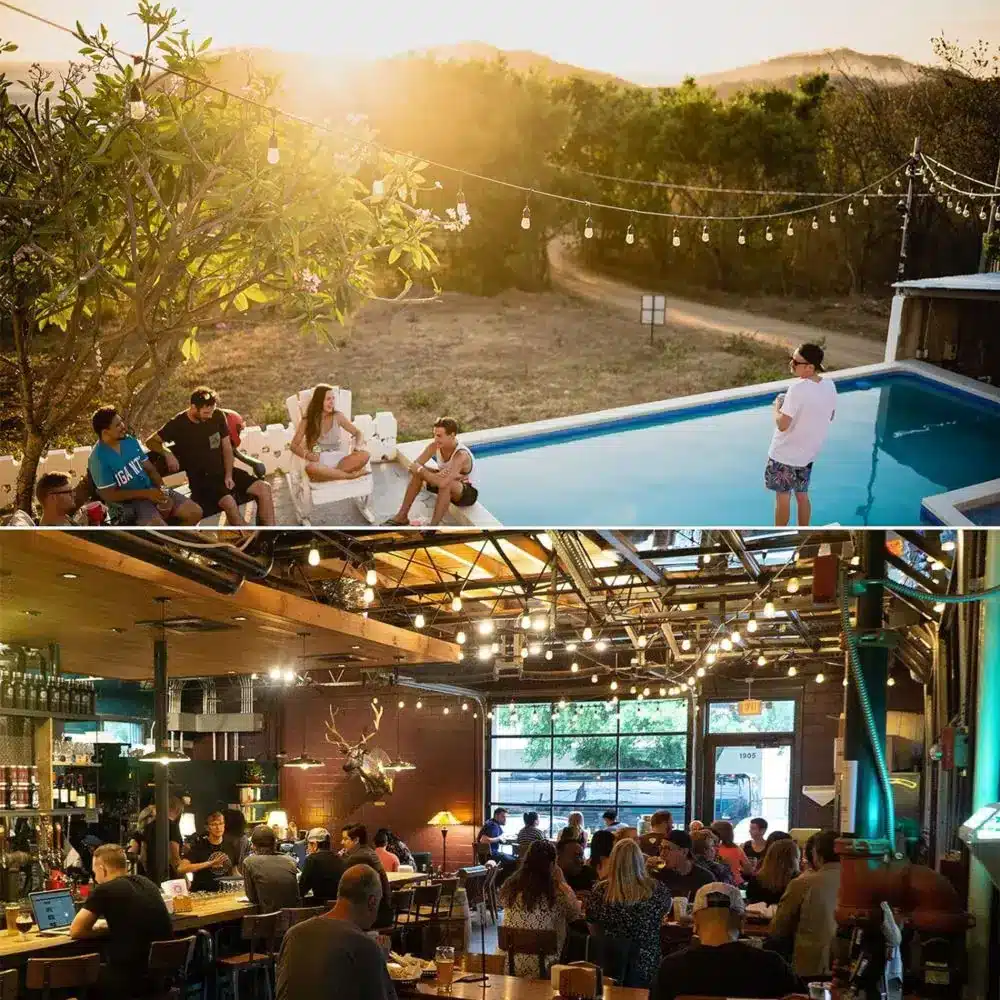 Girlanda Ogrodowa Świetlna 20m Żarówki E27 - obrazek 9