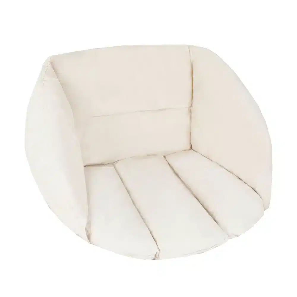 Fotel Wiszący Huśtawka Bocianie Gniazdo BOHO Ecru + 2x Poduszka - obrazek 3