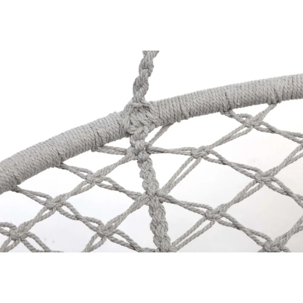 Fotel Wiszący Huśtawka Bocianie Gniazdo BOHO Szary - obrazek 4