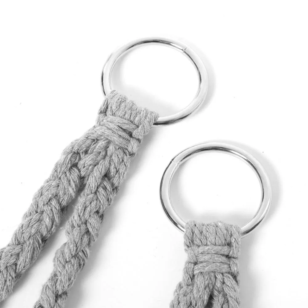 Fotel Wiszący Huśtawka Bocianie Gniazdo BOHO Szary - obrazek 7