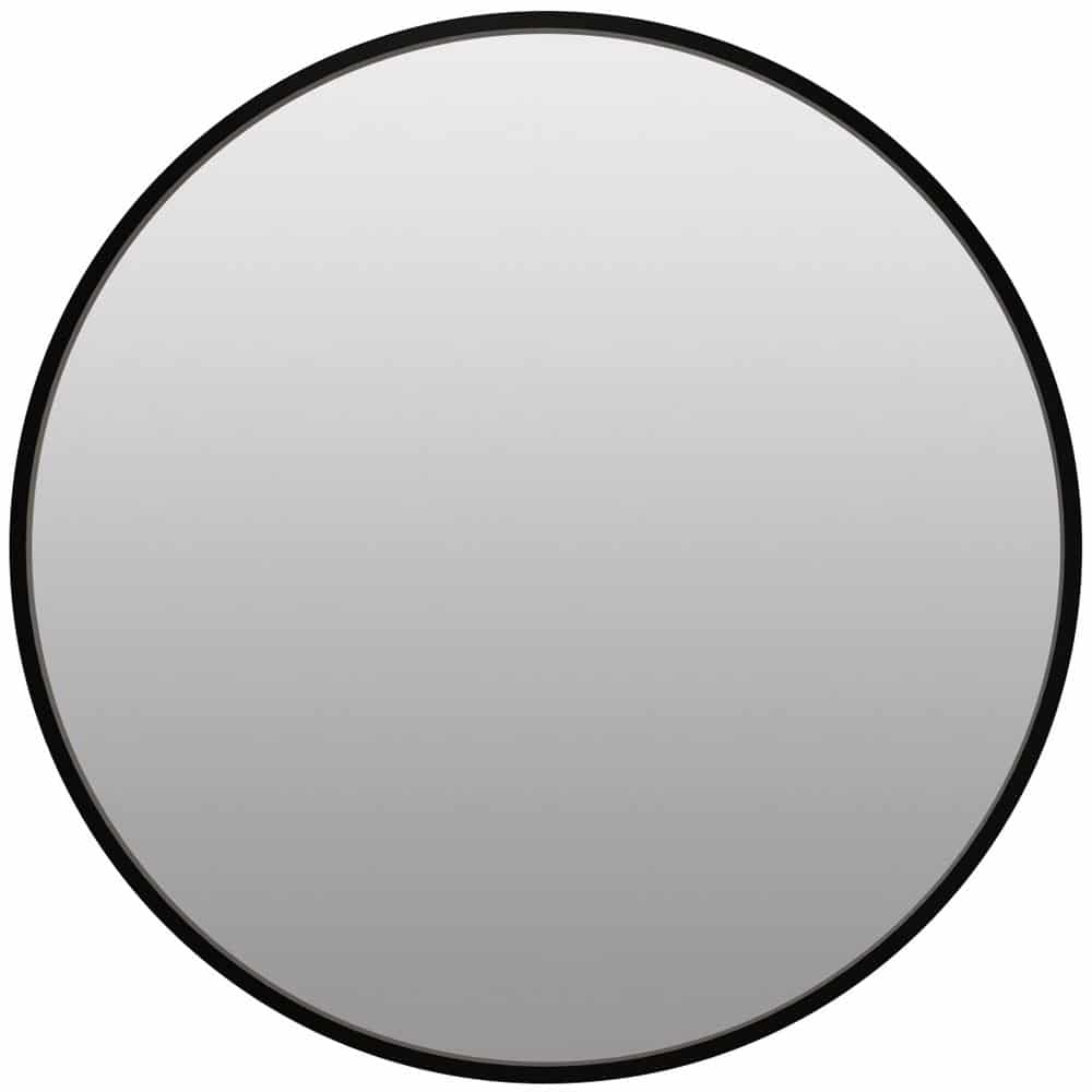 Lustro Okrągłe Ścienne Czarne 80cm