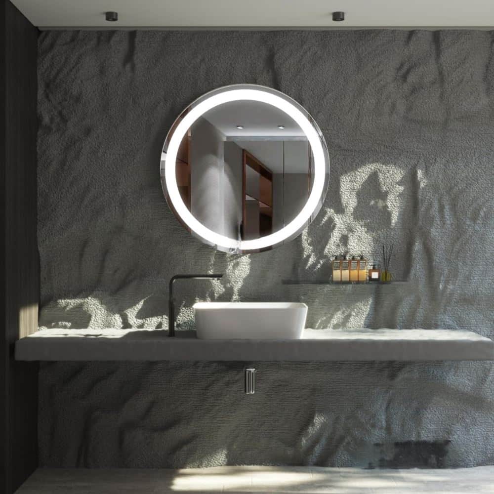 Lustro Okrągłe Ścienne Podświetlone LED 80cm - obrazek 2
