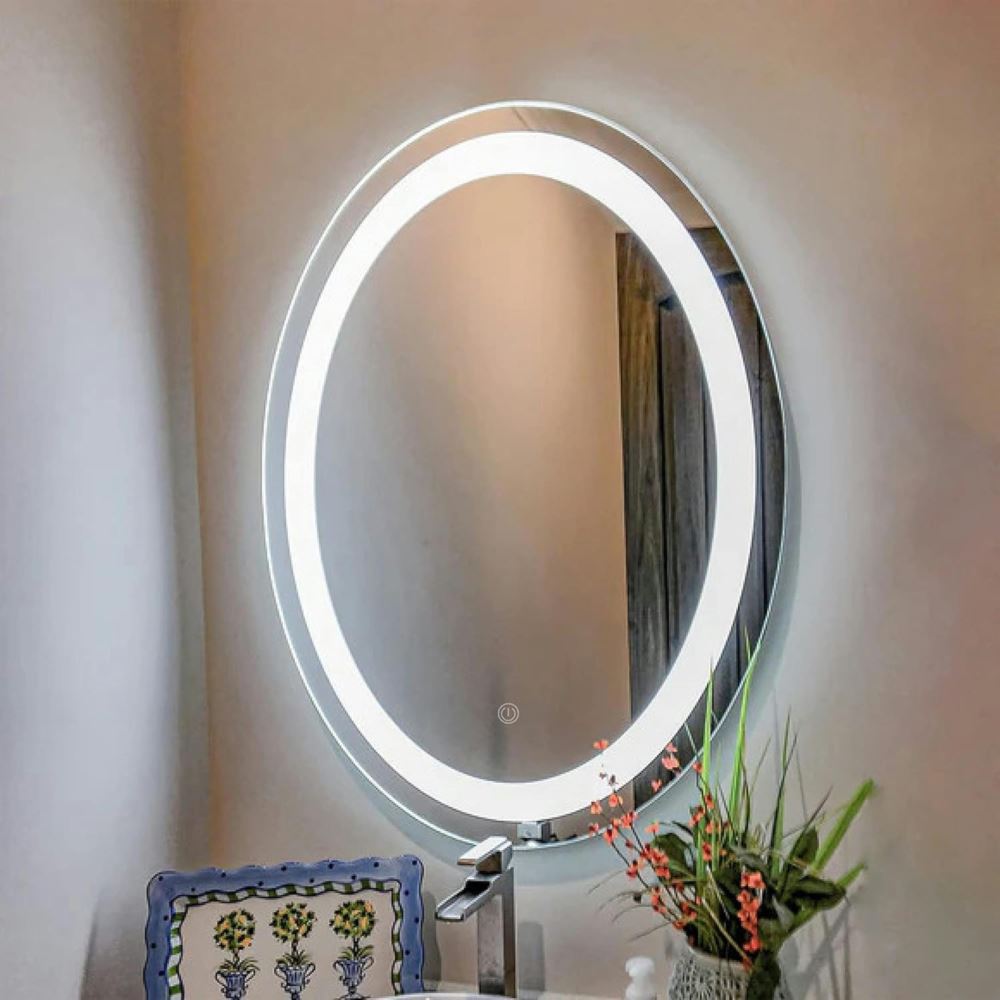 Lustro Okrągłe Ścienne Podświetlone LED 80cm - obrazek 4