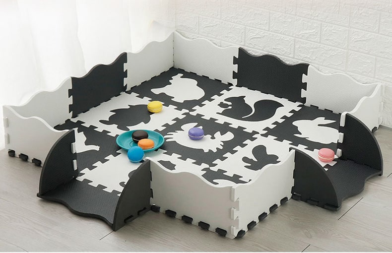 Mata Edukacyjna Piankowa Kojec Dla Dzieci 114x114cm - obrazek 4