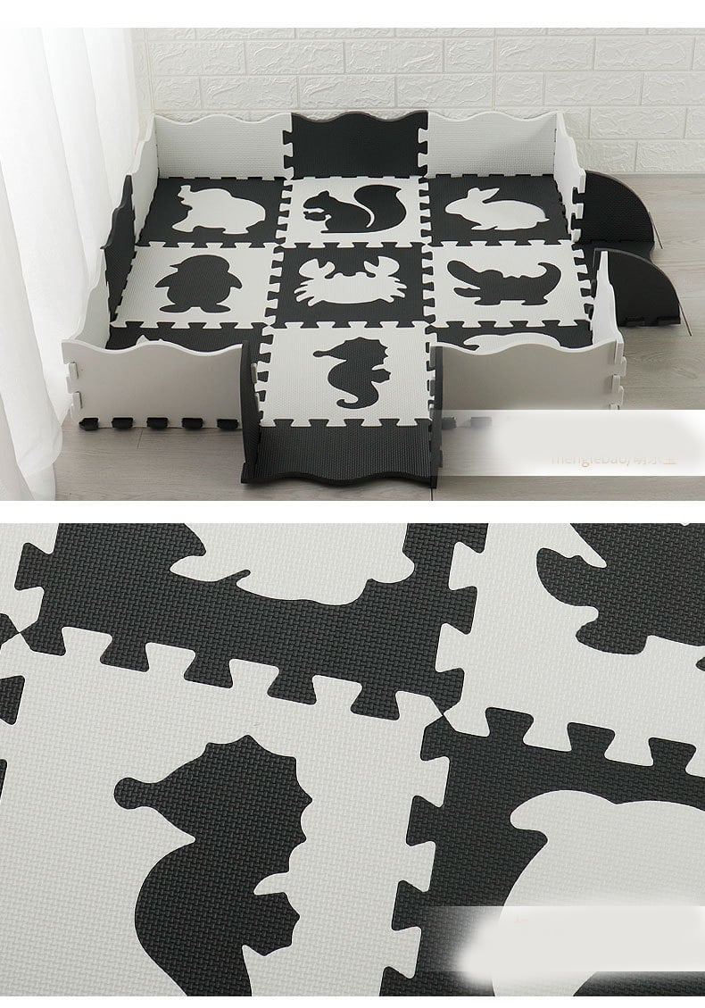 Mata Edukacyjna Piankowa Kojec Dla Dzieci 114x114cm - obrazek 5