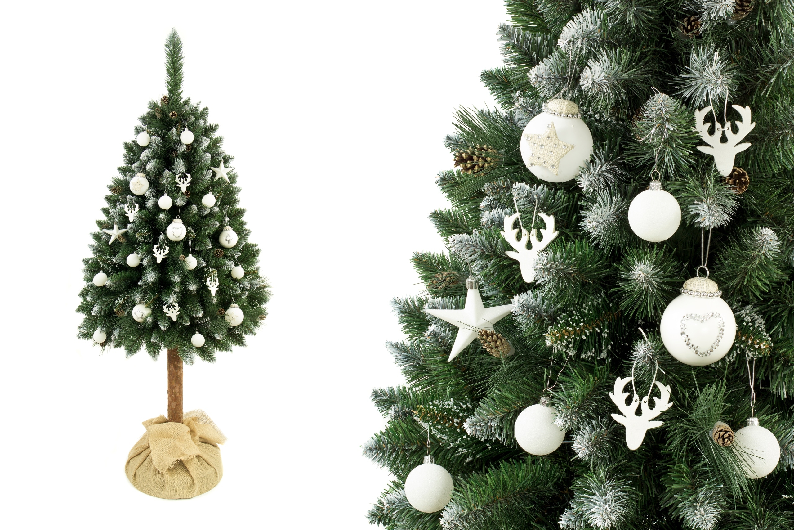 Choinka Na Pniu Sztuczna Sosna Diamentowa z Szyszkami 180cm - obrazek 4