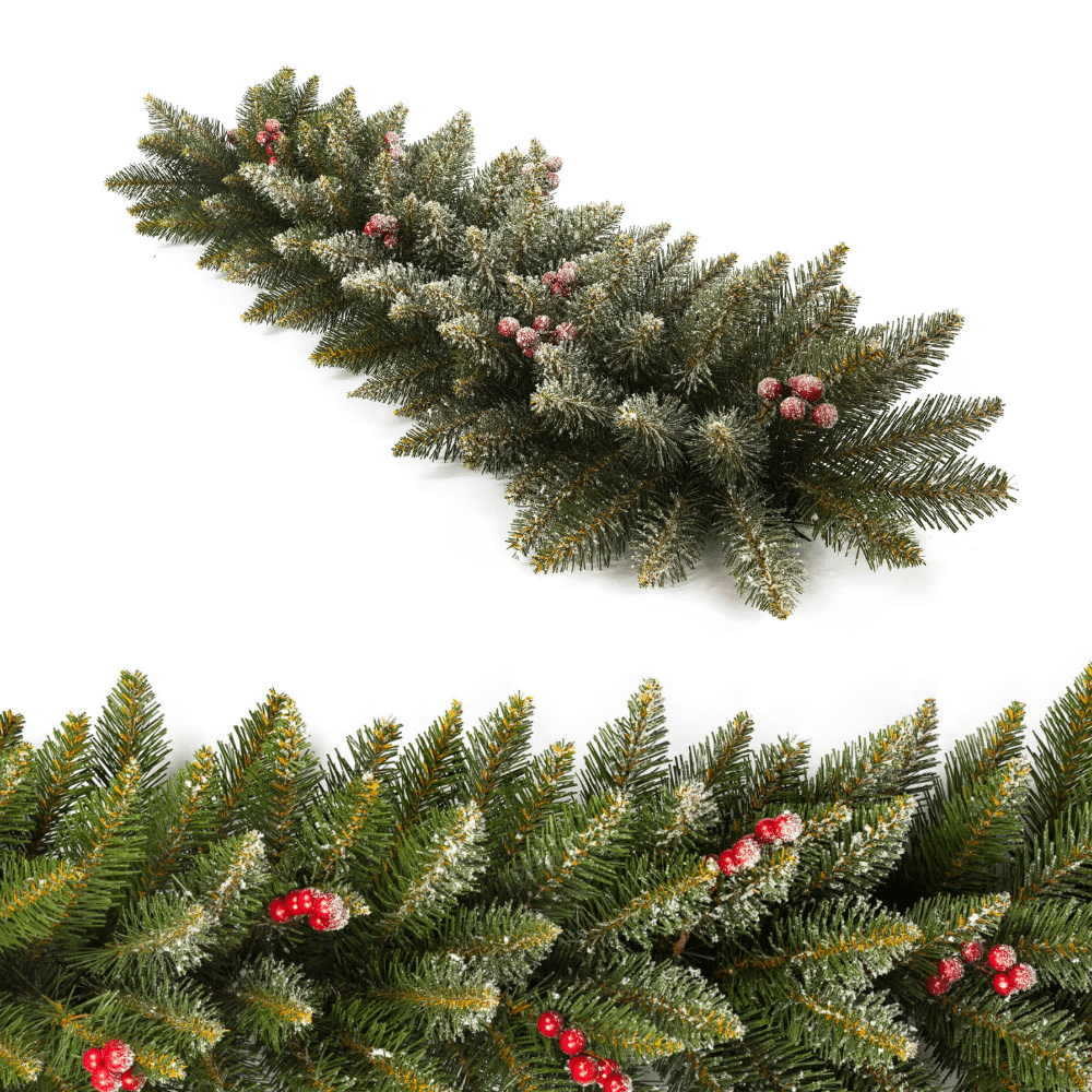 Girlanda Sztuczna Świerk PVC Jarzębina Premium 100cm