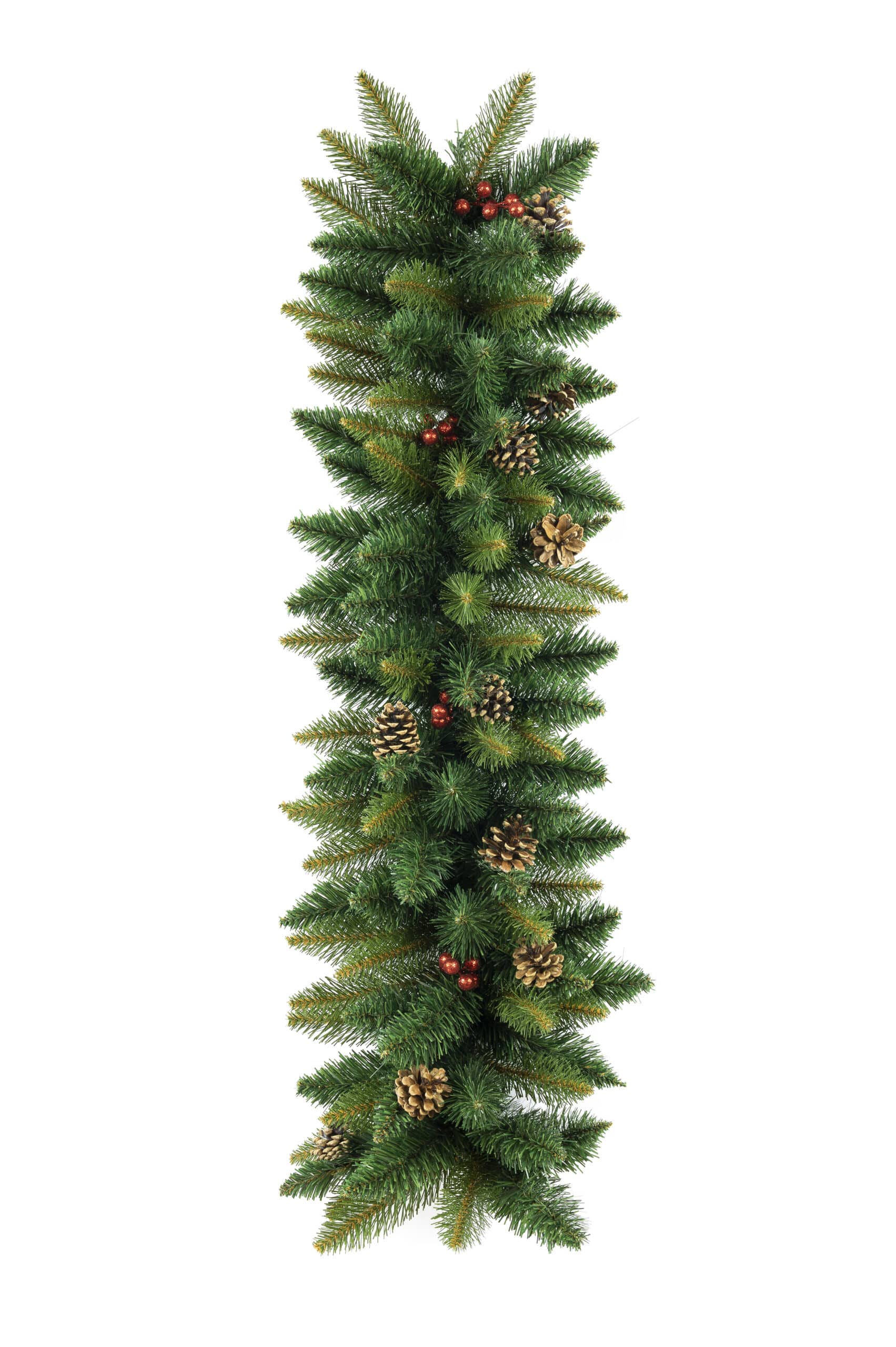 Girlanda Sztuczna Świerk PVC Jarzębina Szyszka 100cm - obrazek 2