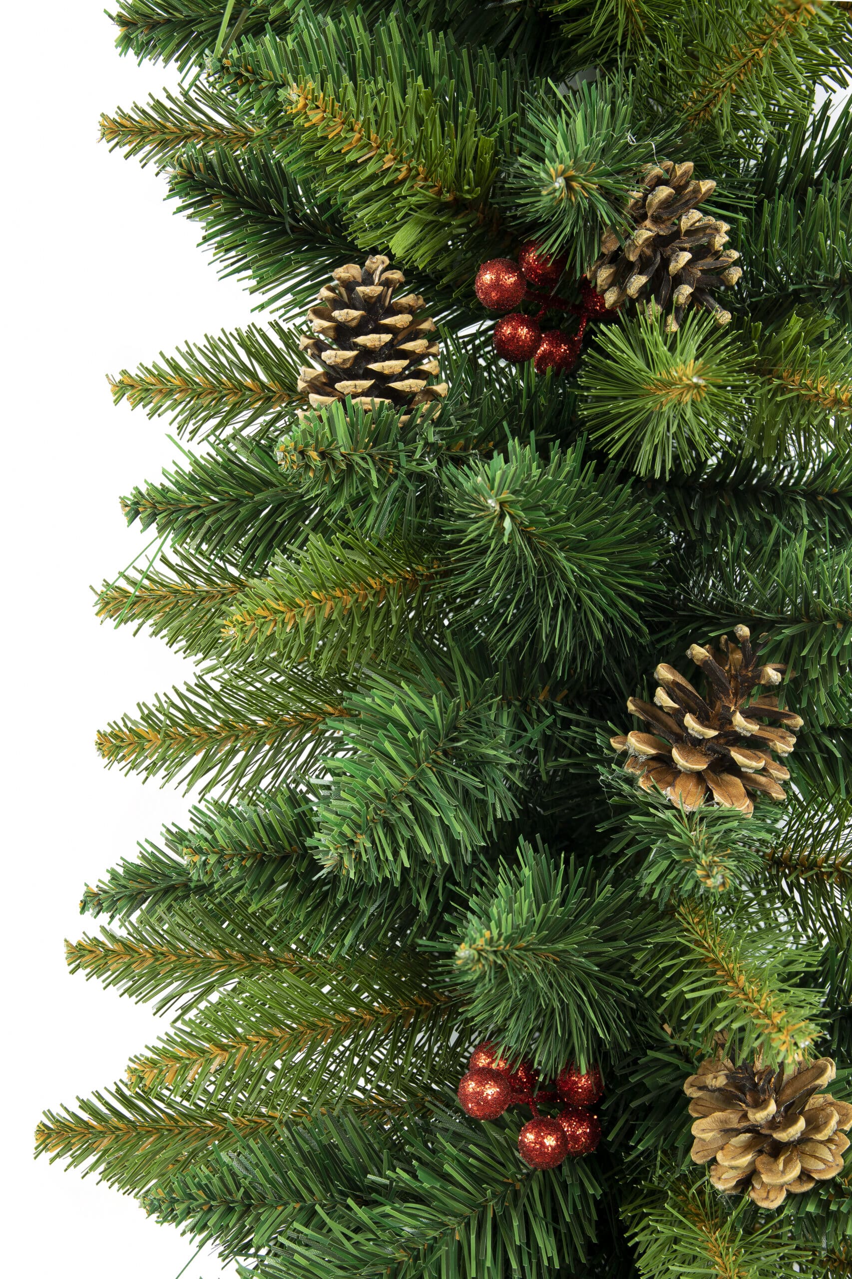 Girlanda Sztuczna Świerk PVC Jarzębina Szyszka 100cm - obrazek 3