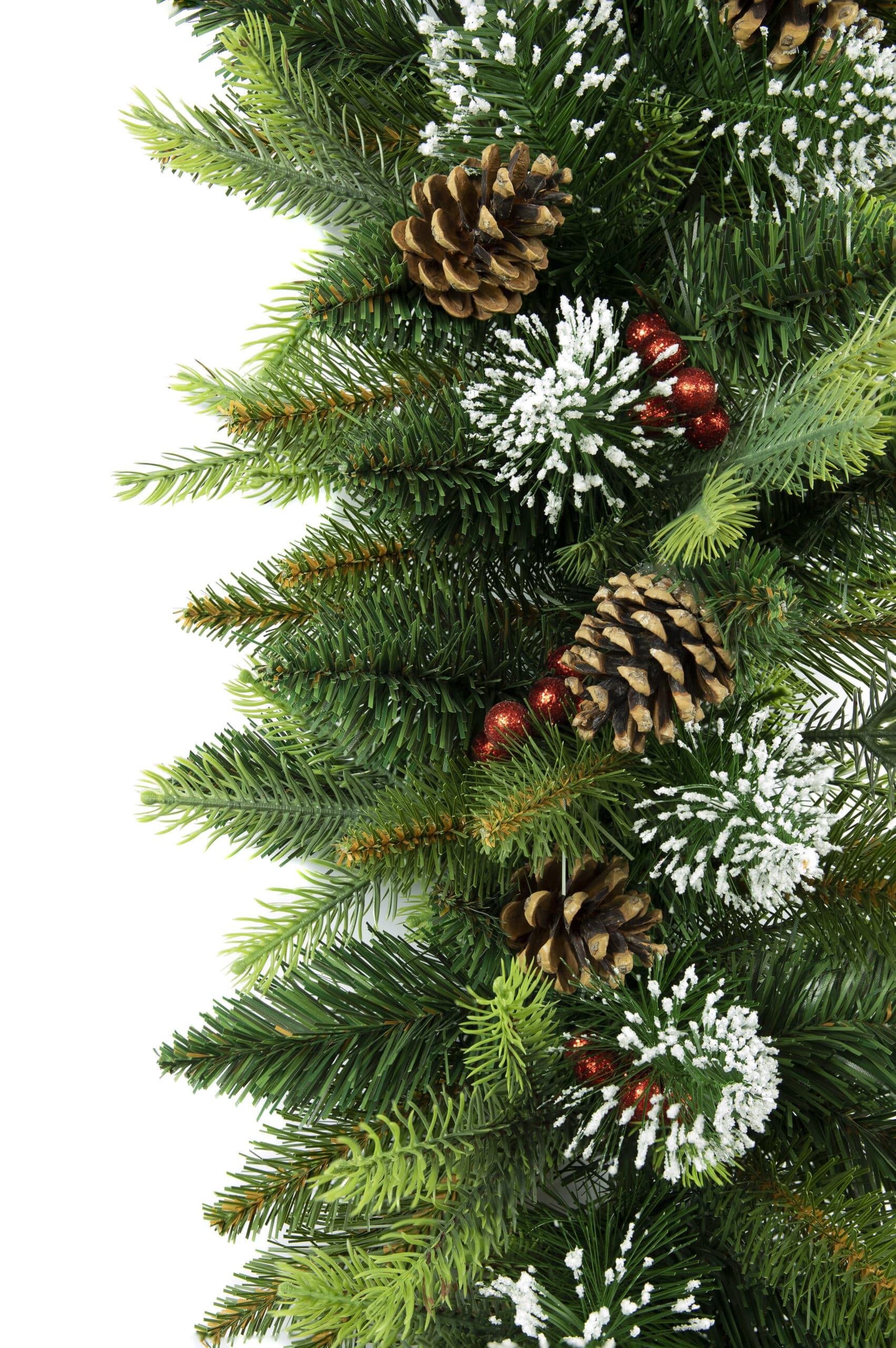 Girlanda Sztuczna Świerk PVC Jarzębina Szyszka Brokat Premium 100cm - obrazek 3