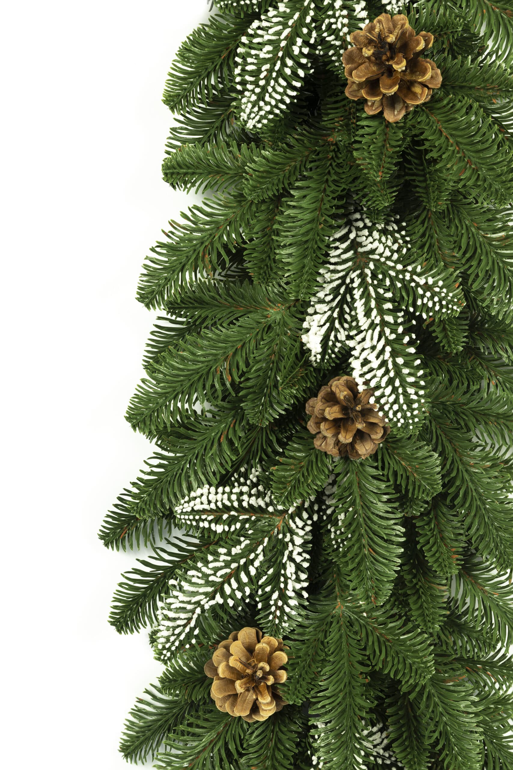 Girlanda Sztuczna Jodła PE Oszronione Gałązki Szyszka 100cm - obrazek 3