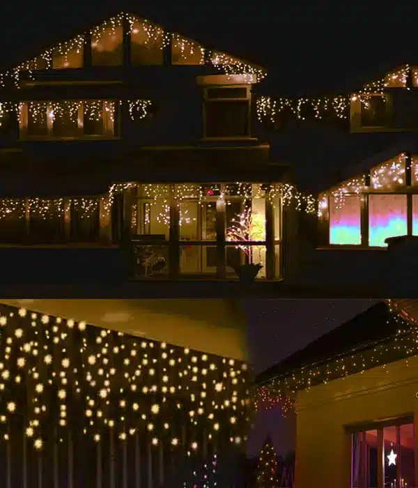 Kurtyna Świetlna Lampki Sople Biały Ciepły 500LED 15m - obrazek 7