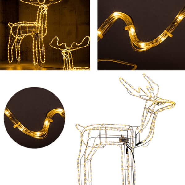 Renifer LED z Ruchomą Głową Świecący Biały Ciepły 95cm - obrazek 2