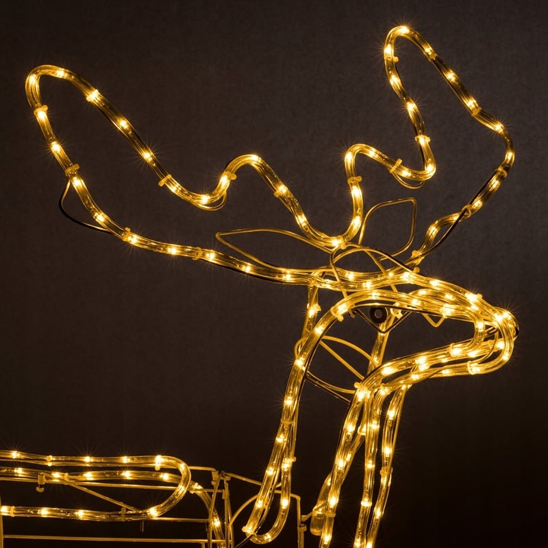 Renifer LED z Ruchomą Głową Świecący Biały Ciepły 95cm - obrazek 6