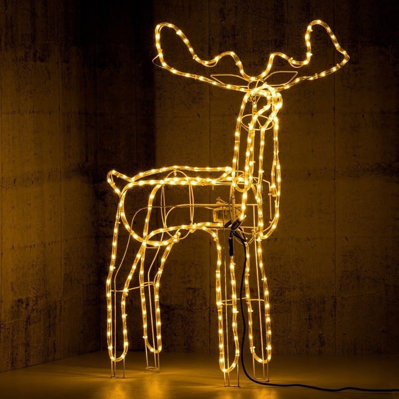 Renifer LED z Ruchomą Głową Świecący Biały Ciepły 95cm - obrazek 5