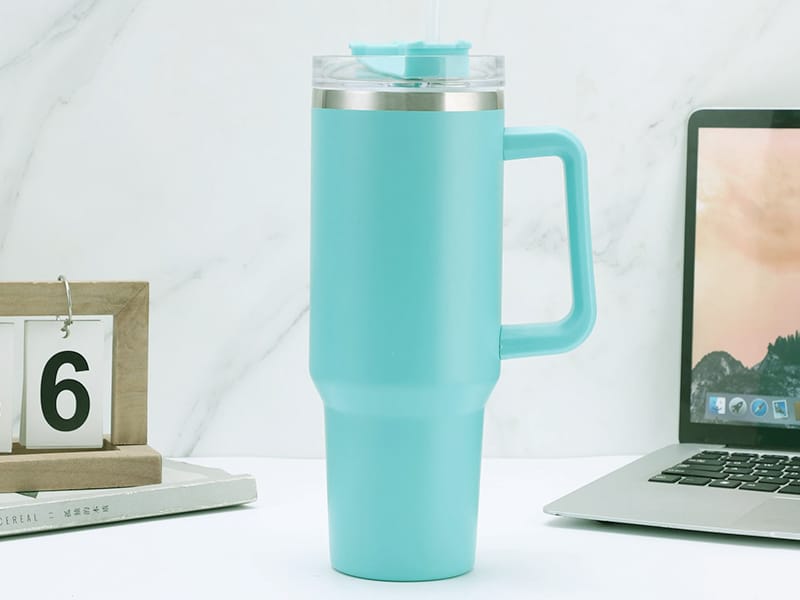 Kubek Termiczny Termos Stal Nierdzewna Turkusowy 1200ml - obrazek 4