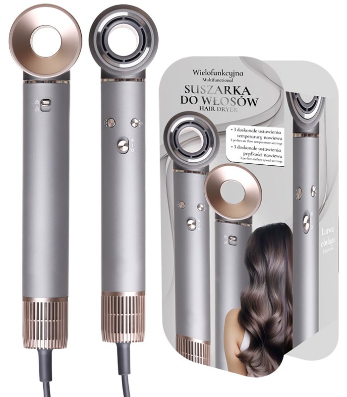Suszarka Do Włosów Jonizacja Zimny Nawiew 3 Prędkości Nawiewu 3 Poziomy Temperatury 1300W - obrazek 2