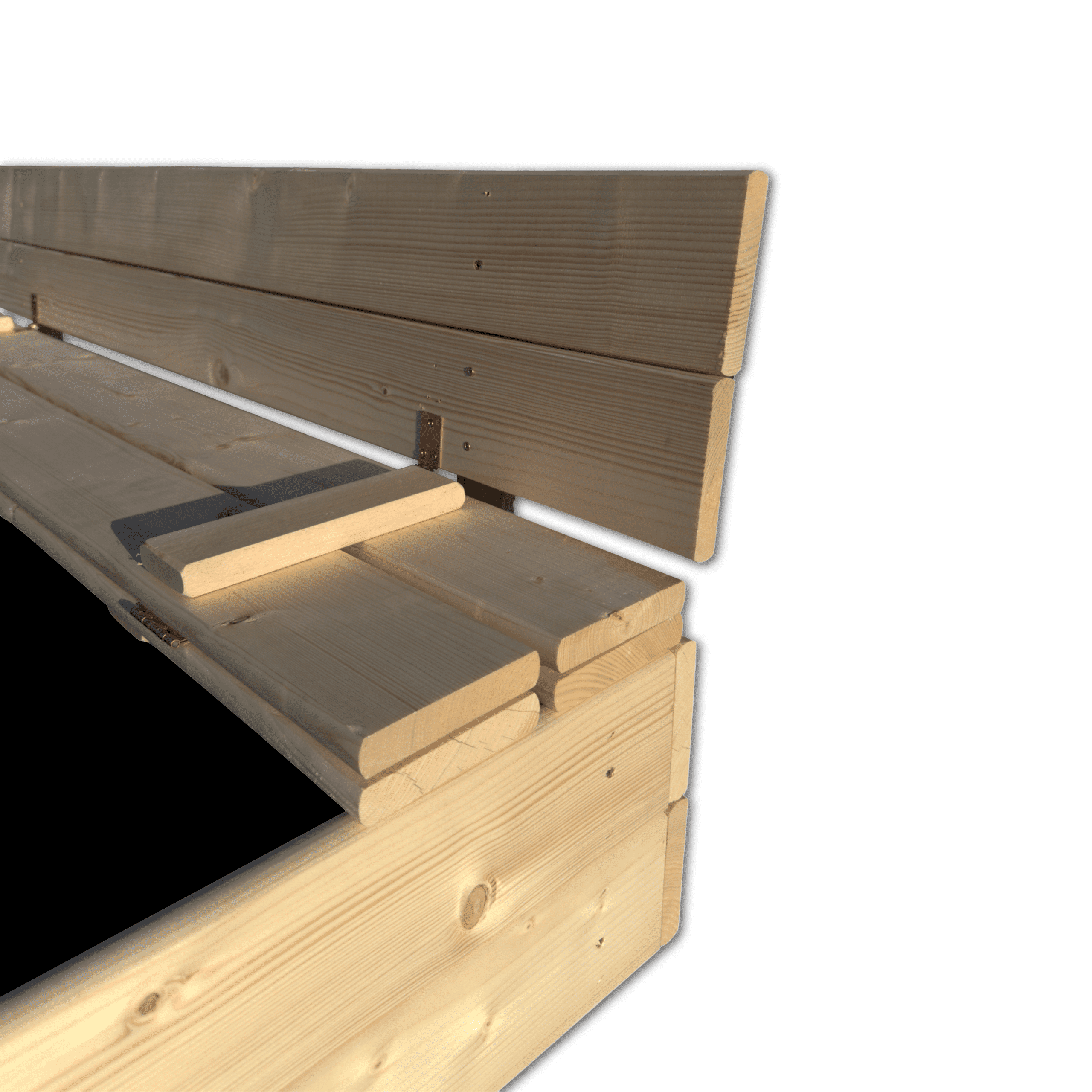 Piaskownica Drewniana Zamykana 120x120cm - obrazek 6