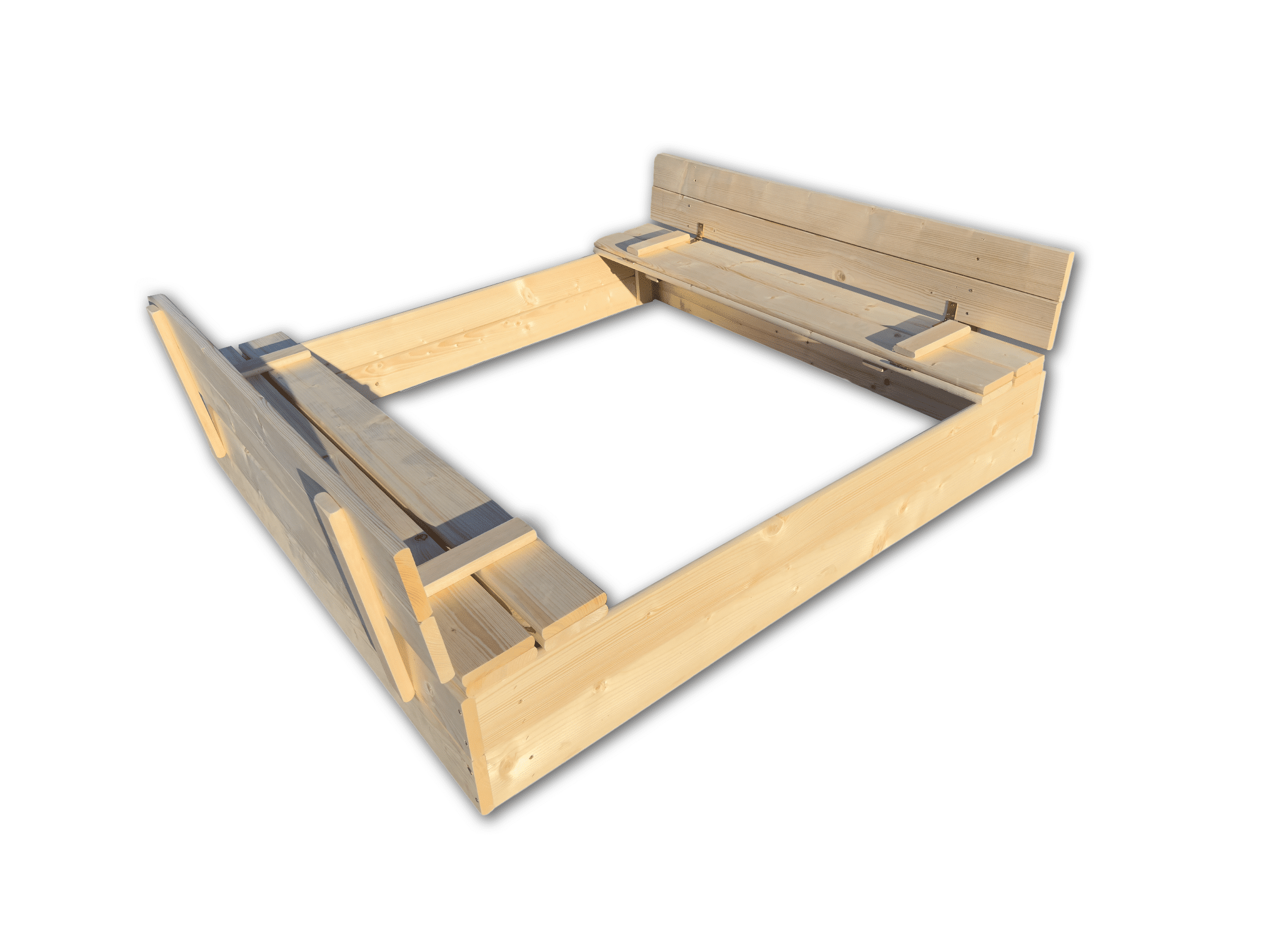 Piaskownica Drewniana Zamykana 150x150cm - obrazek 3