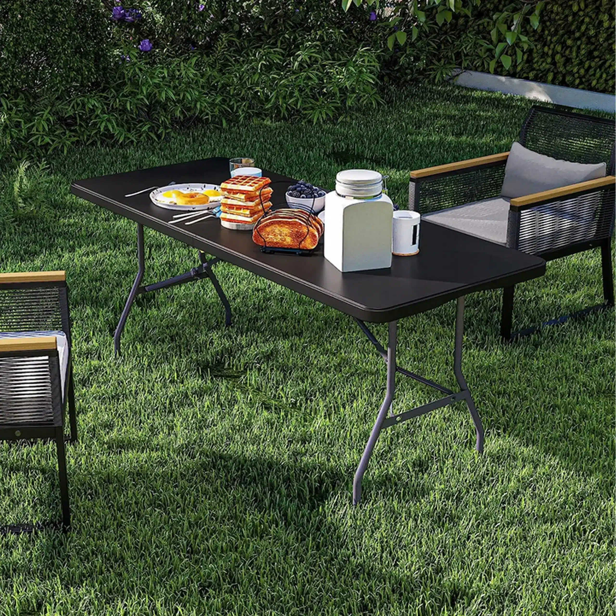 Stół Cateringowy Ogrodowy Bankietowy Walizka Składany Duży 180x74x70cm - obrazek 10