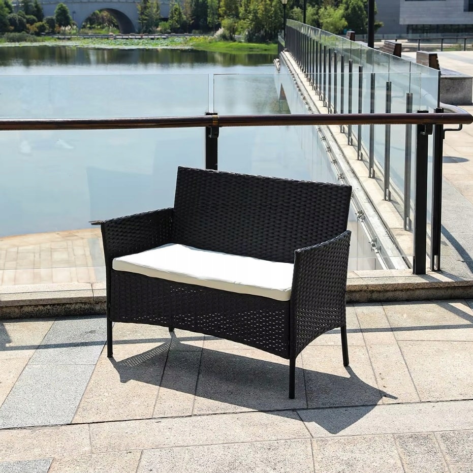 Zestaw Meble Ogrodowe Technorattan Czarny - obrazek 6