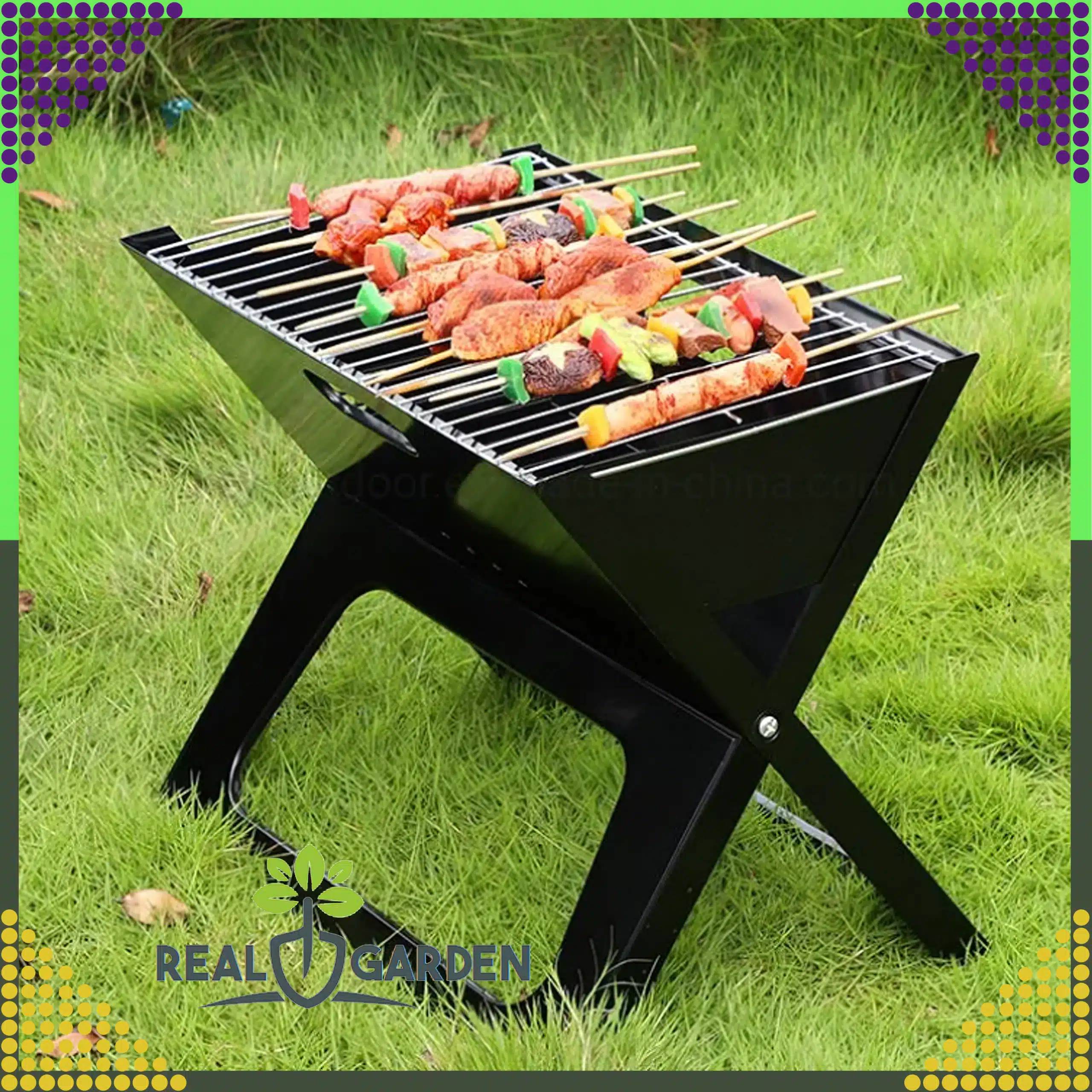 Grill Biwakowy Turystyczny Ogrodowy Przenośny Składany Węglowy Walizka - obrazek 13