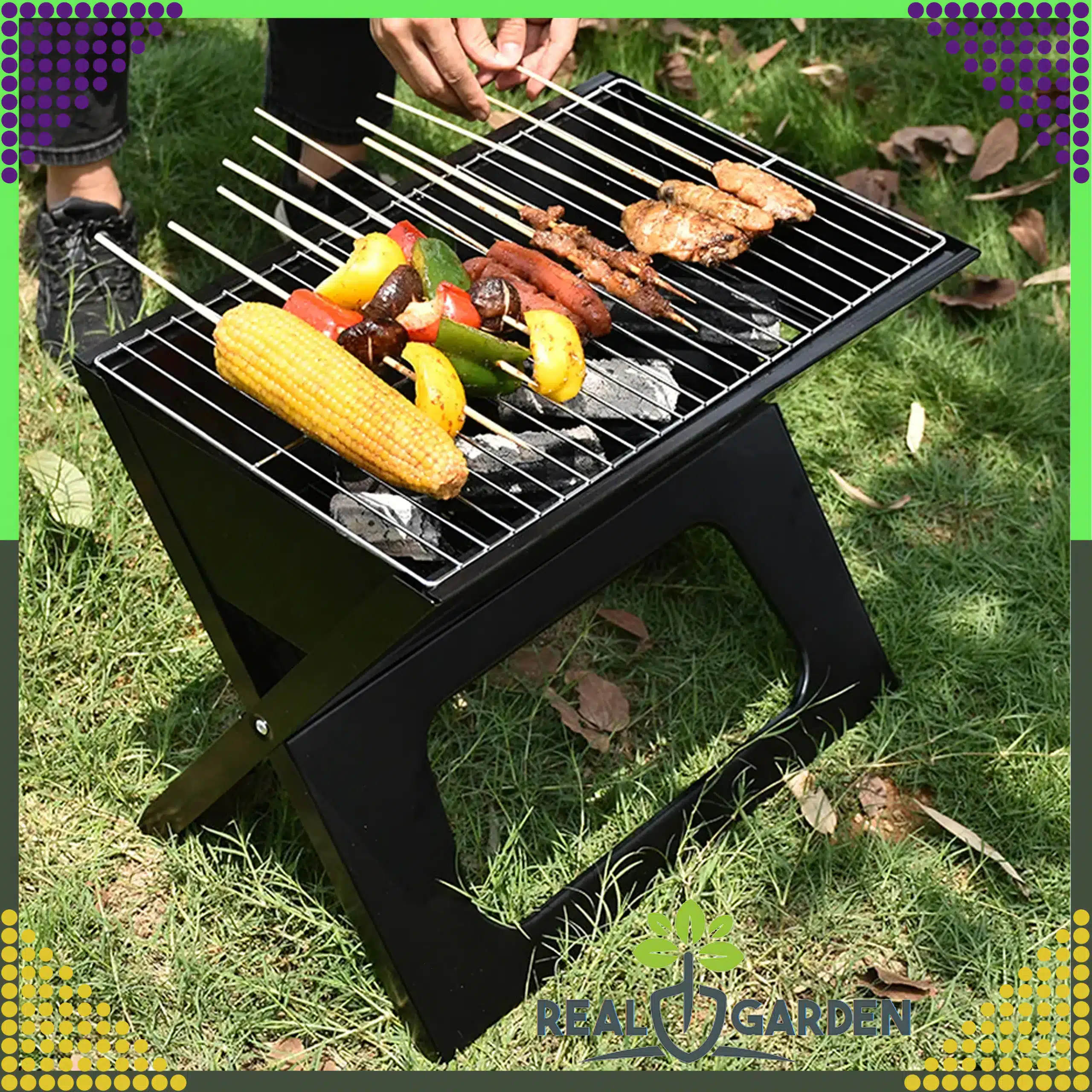 Grill Biwakowy Turystyczny Ogrodowy Przenośny Składany Węglowy Walizka - obrazek 14