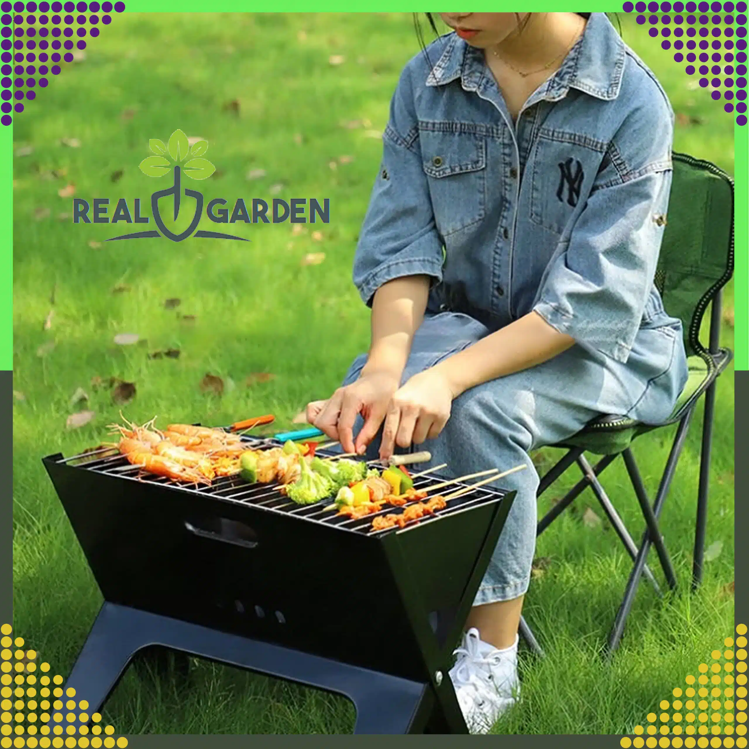 Grill Biwakowy Turystyczny Ogrodowy Przenośny Składany Węglowy Walizka - obrazek 15