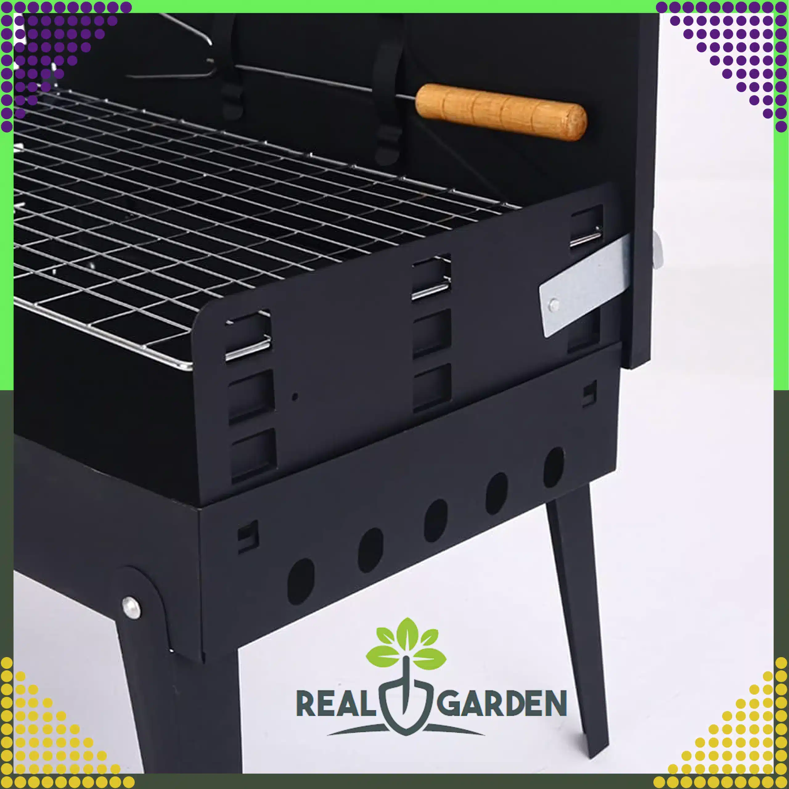 Grill Ogrodowy Turystyczny Składany Przenośny Walizka Kemping + Sztućce - obrazek 12