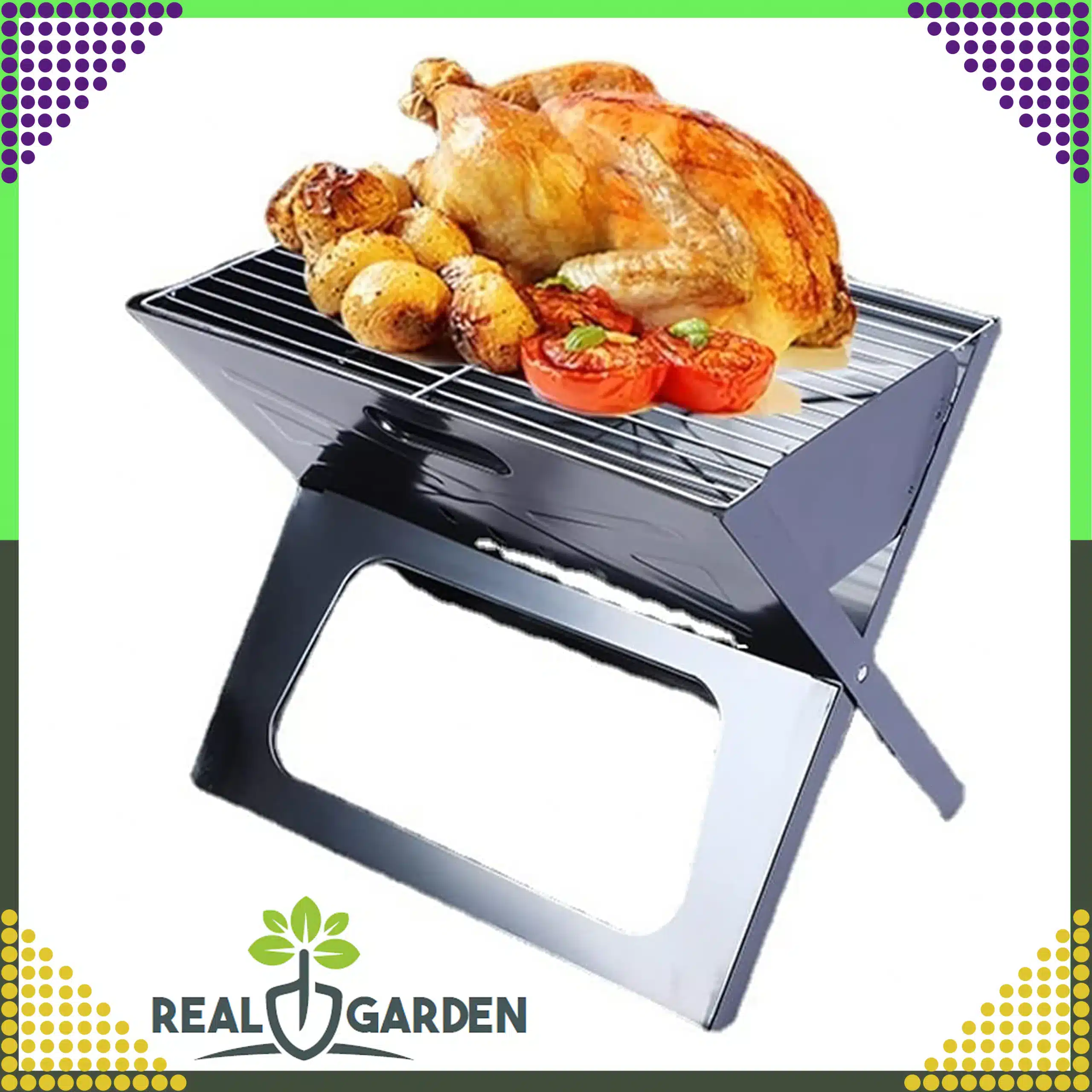 Grill Biwakowy Turystyczny Ogrodowy Przenośny Składany Węglowy Walizka - obrazek 3