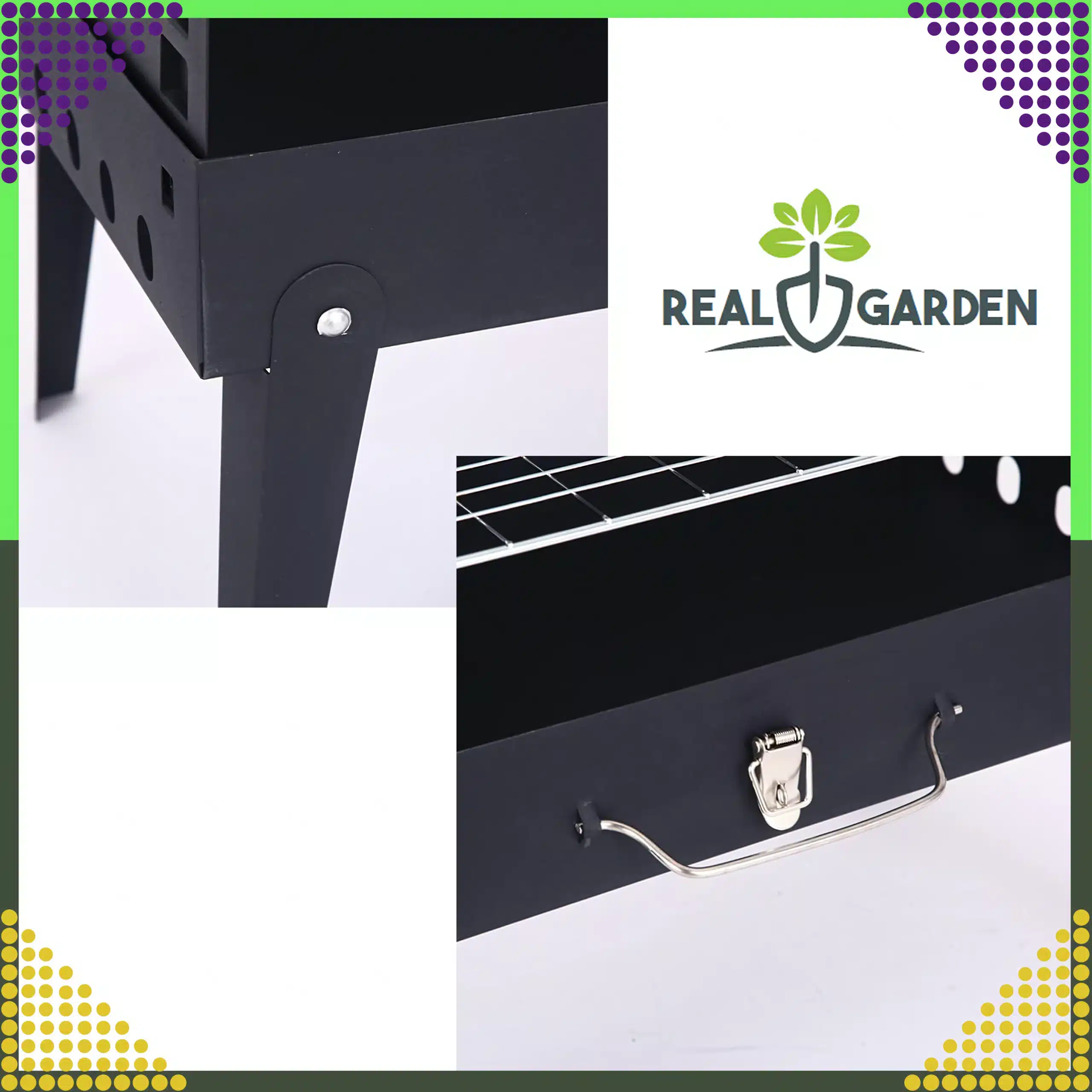 Grill Ogrodowy Turystyczny Składany Przenośny Walizka Kemping + Sztućce - obrazek 5