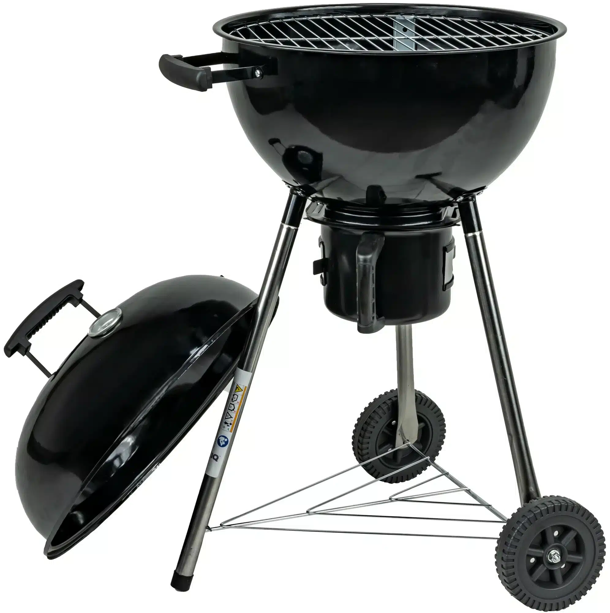 Grill Węglowy Ogrodowy Pokrywa Ruszt Chromowany Velio GW-TRH-O - obrazek 2