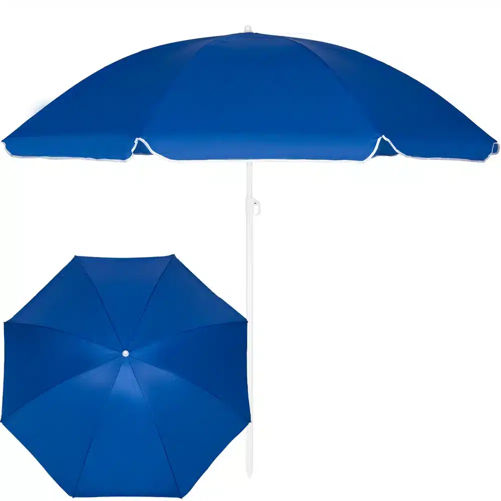 Parasol Plażowy Łamany Wbijany Niebieski 180cm - obrazek 2