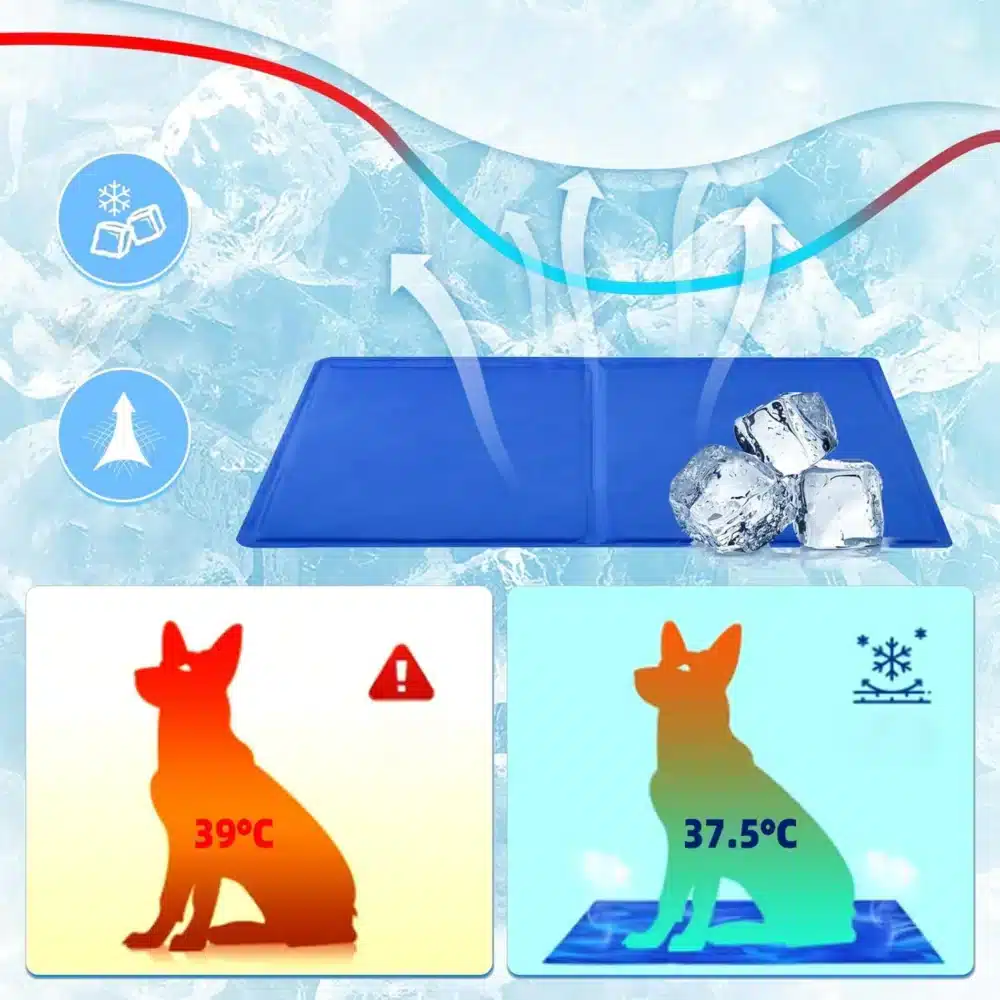 Mata Chłodząca Żelowa Dla Psa Niebieska 90x50cm - obrazek 9
