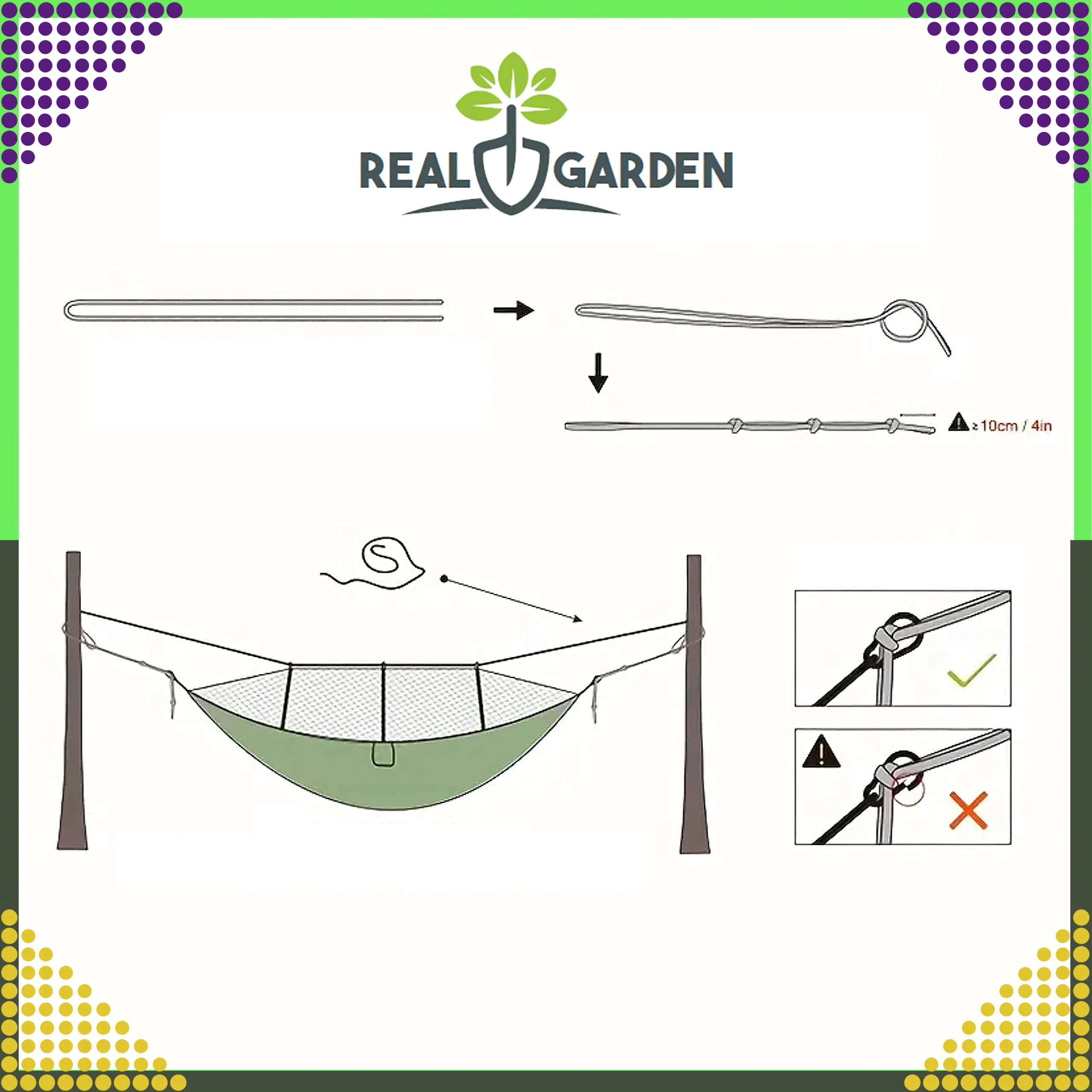 Hamak z Moskitierą Leżak Turystyczny Survivalowy Piknikowy Duży do 180 kg - obrazek 11