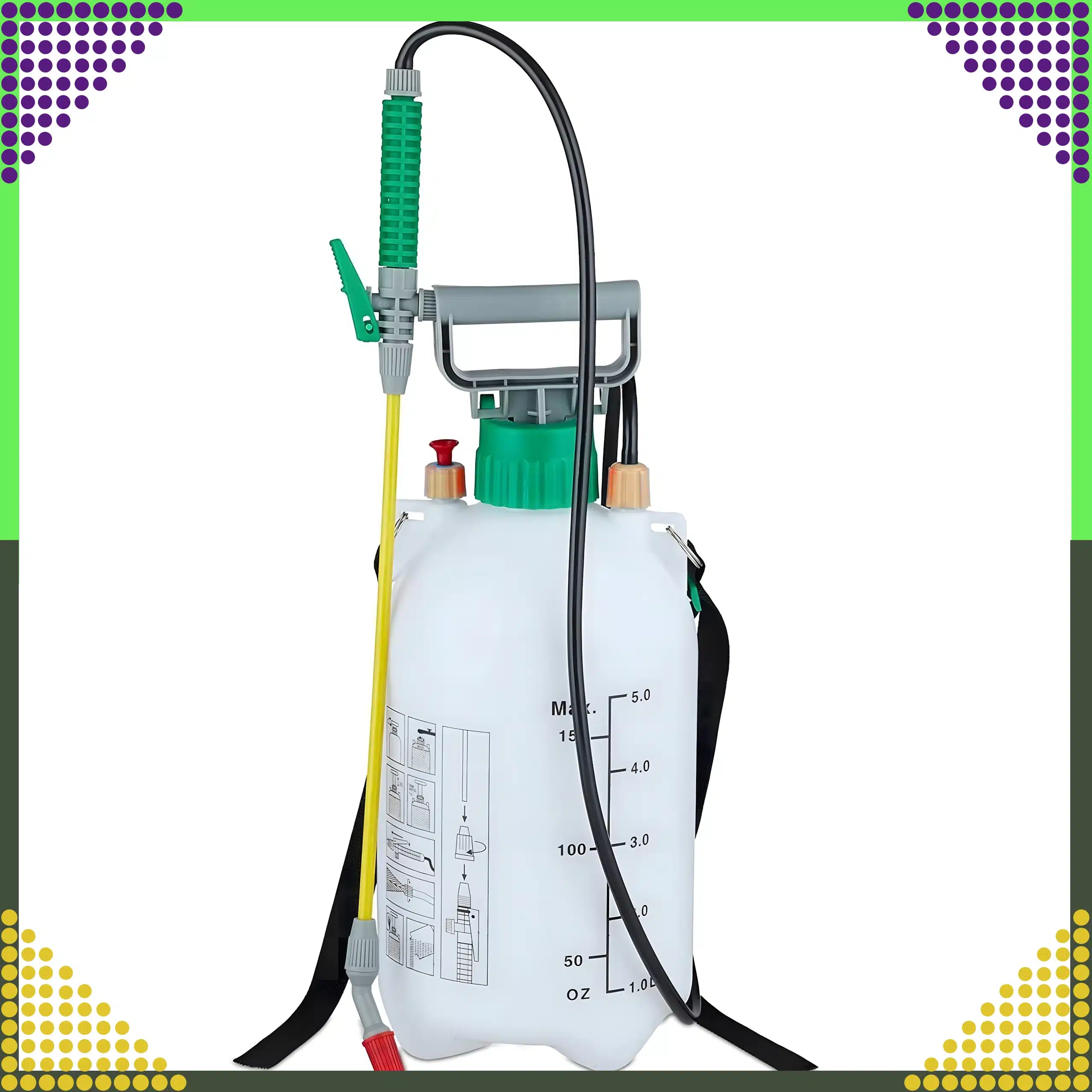 Opryskiwacz Ciśnieniowy Ogrodowy Ręczny Na Ramię 5L - obrazek 4