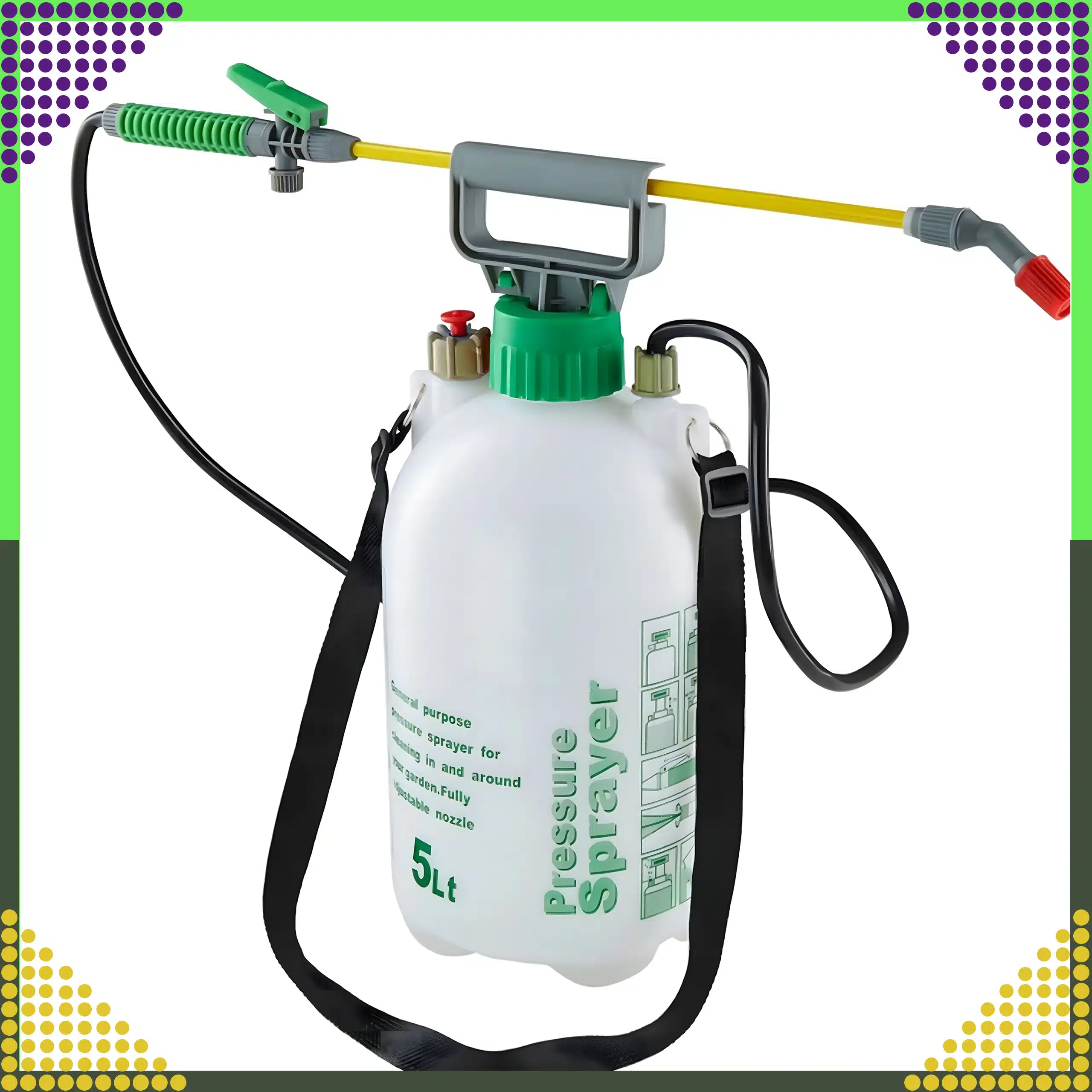 Opryskiwacz Ciśnieniowy Ogrodowy Ręczny Na Ramię 5L - obrazek 2