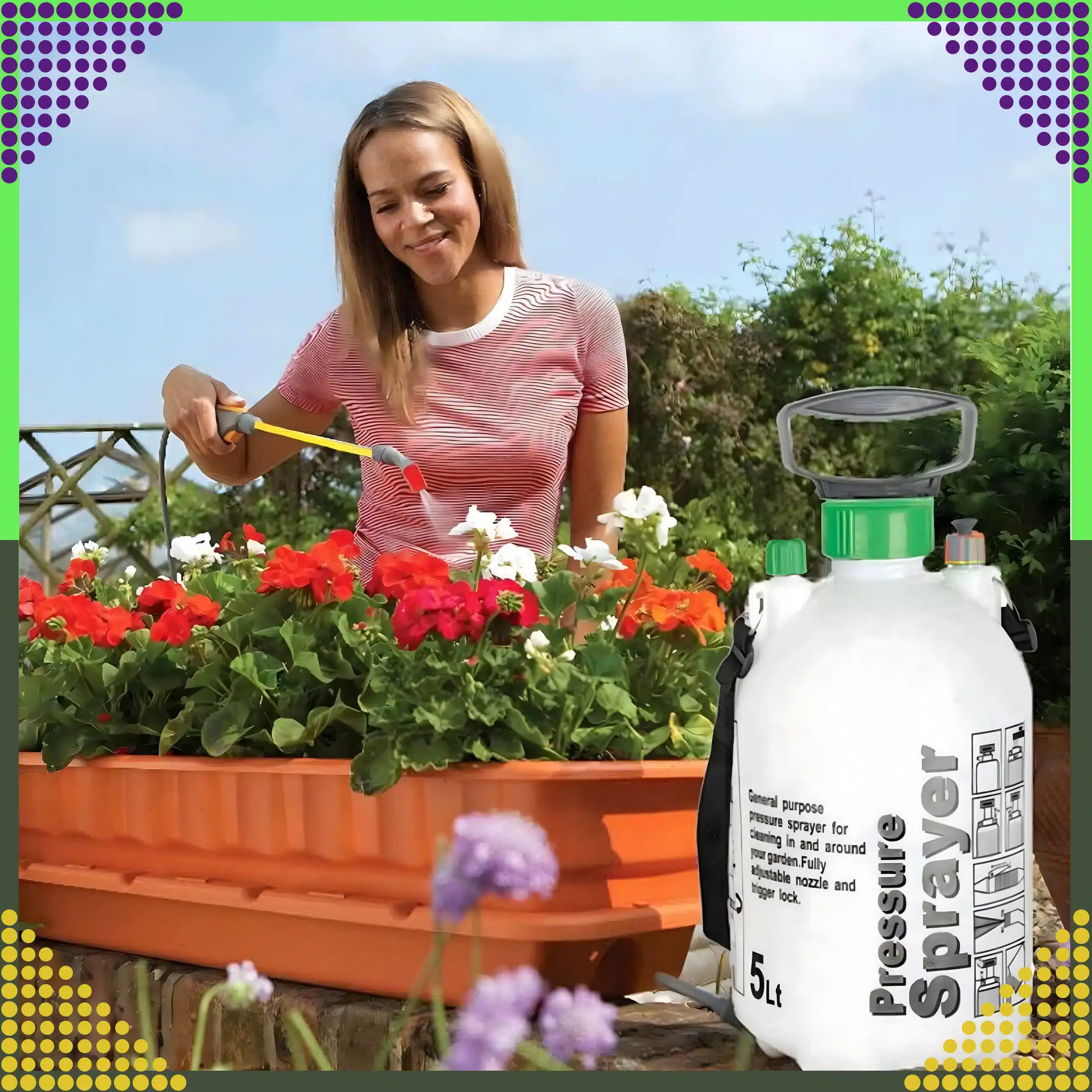 Opryskiwacz Ciśnieniowy Ogrodowy Ręczny Na Ramię 5L - obrazek 9