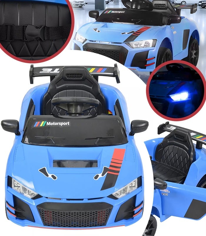 Auto Na Akumulator Dla Dzieci Cabrio Spoiler Pilot Niebieski