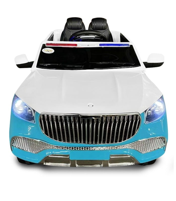 Auto Na Akumulator Dla Dzieci Policja Migoczące Światła Syreny Amortyzatory Pilot Niebieski - obrazek 2