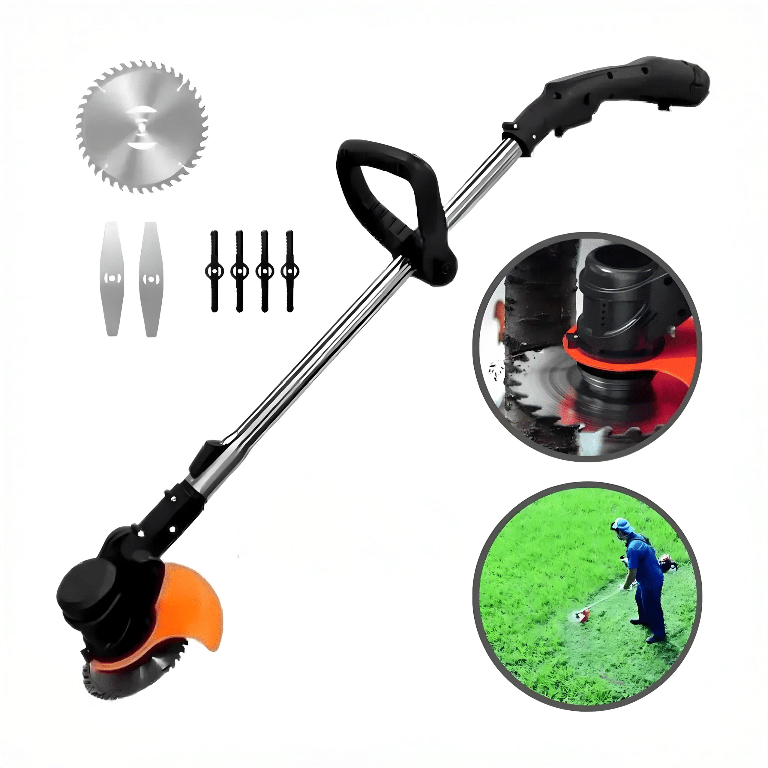 Podkaszarka Akumulatorowa Kosa Ogrodowa Do Trawy 12V 2x Akumulator - obrazek 4