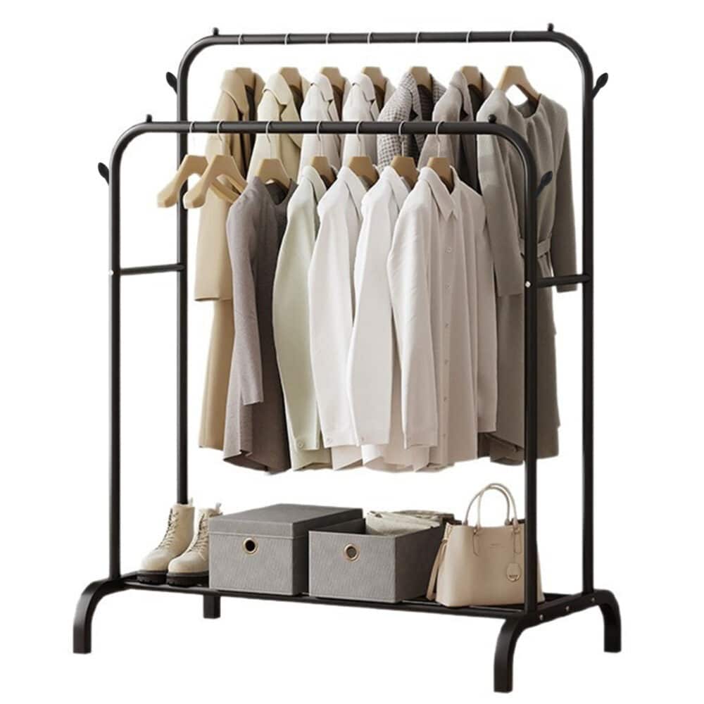 Wieszak Na Ubrania Stojący Podwójny Podłogowy 150x110cm