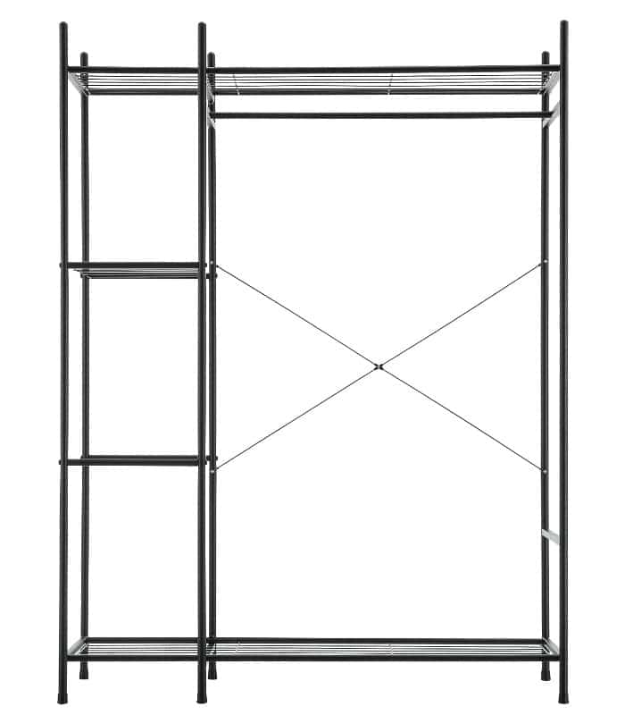 Wieszak Na Ubrania Stojący Podłogowy Regał Półki 150x110cm - obrazek 6