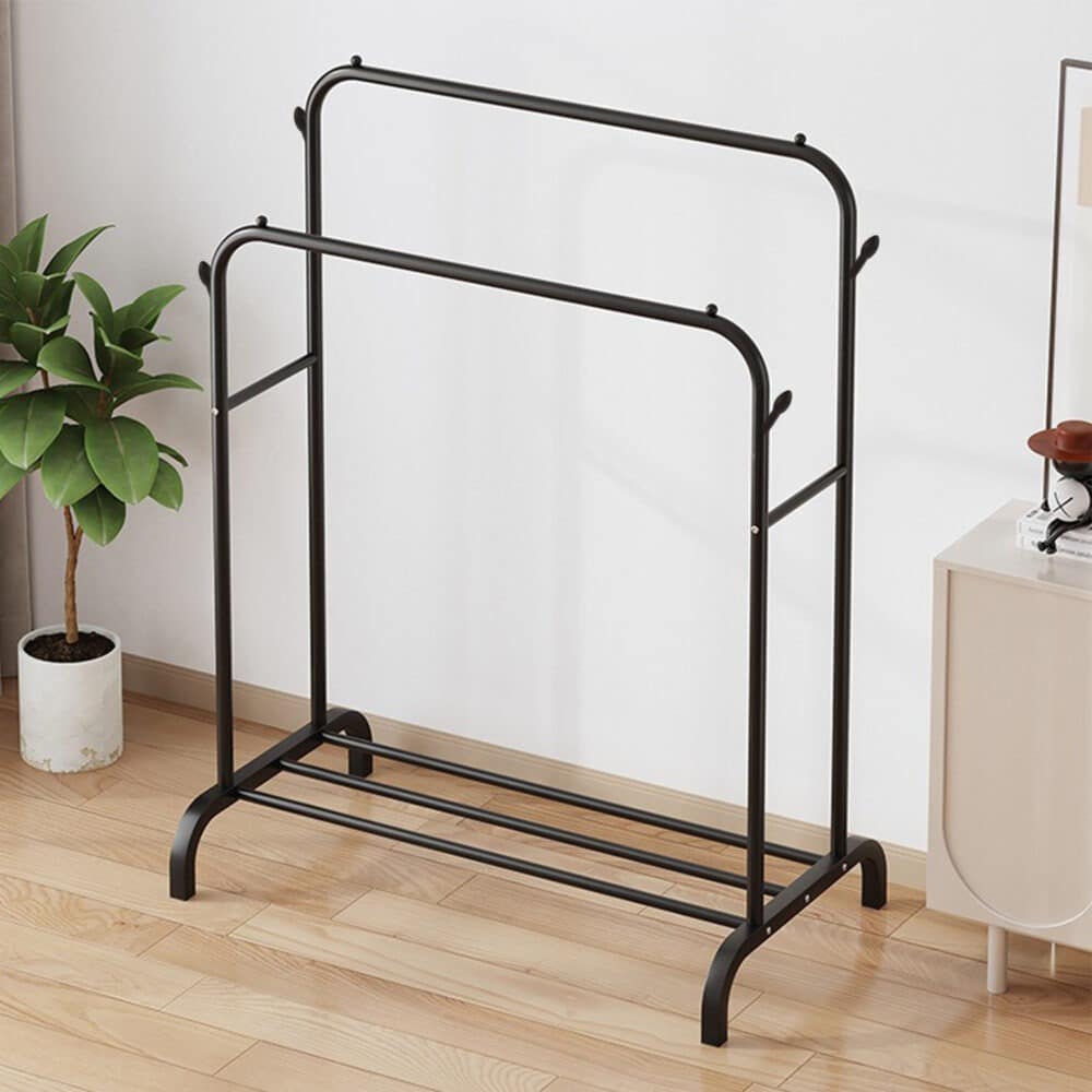 Wieszak Na Ubrania Stojący Podwójny Podłogowy 150x110cm - obrazek 2