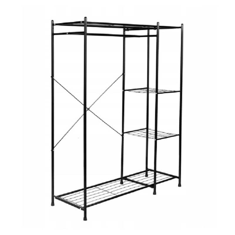 Wieszak Na Ubrania Stojący Podłogowy Regał Półki 150x110cm - obrazek 5